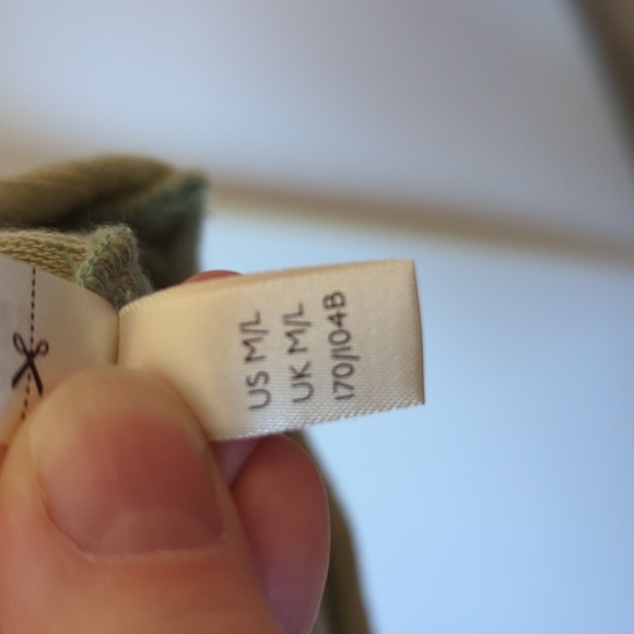 Free People Beach Green Cowl Neck Long Sleeve Top - Size Medium/Large - Picture 7 of 12